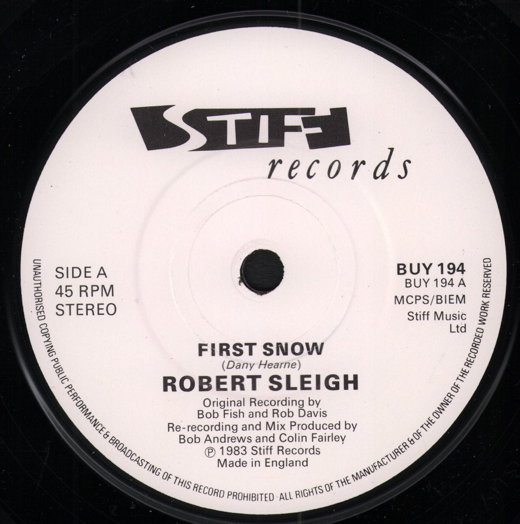Robert Sleigh - First Snow - 7 Inch