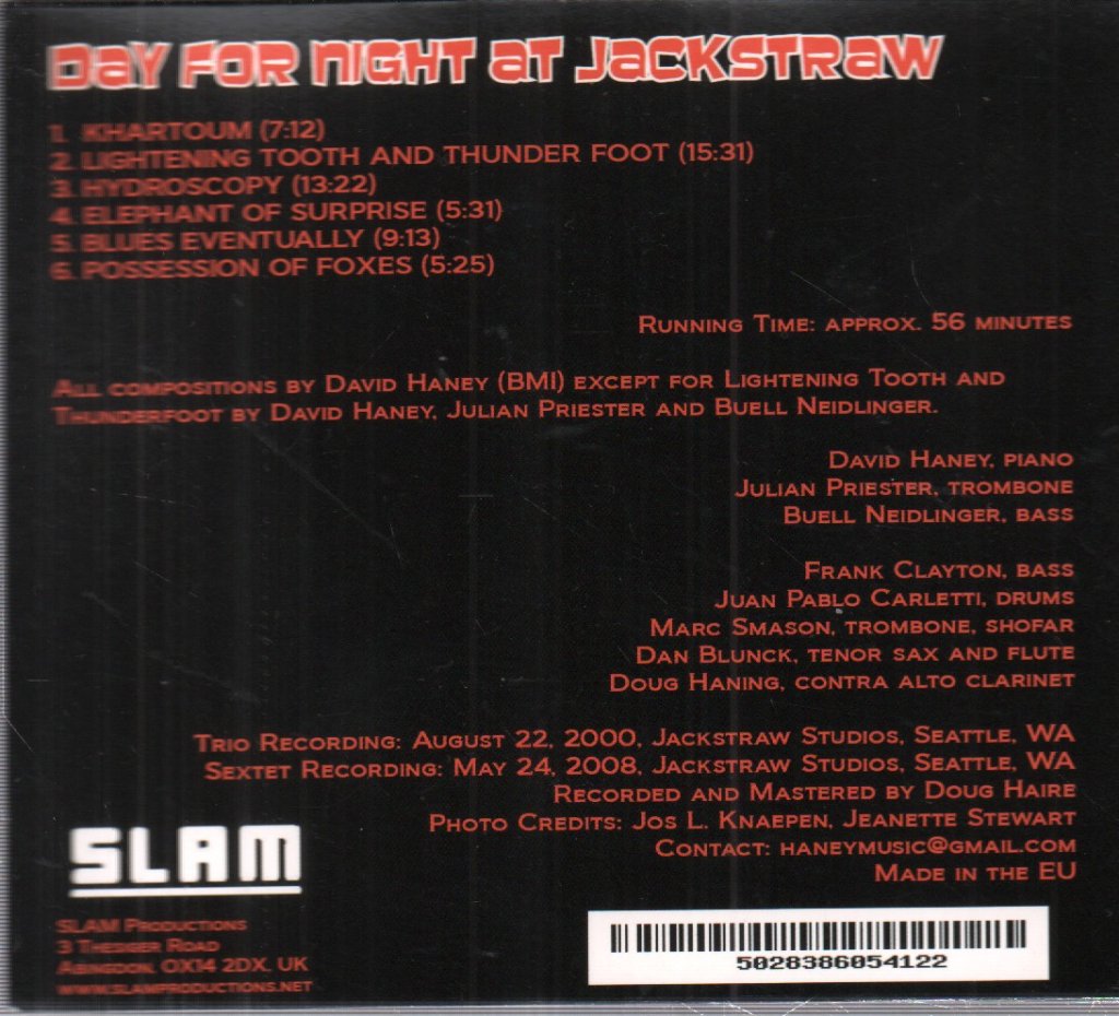 David Haney - Day For Night At Jackstraw - Cd