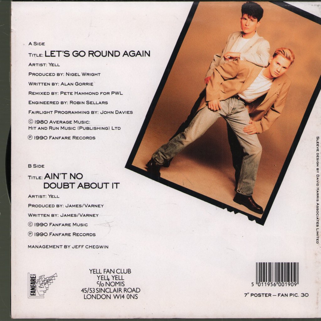 Yell (Pop) - Let's Go Round Again - 7 Inch