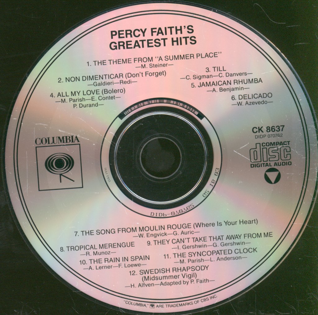 Percy Faith - Percy Faith's Greatest Hits - Cd