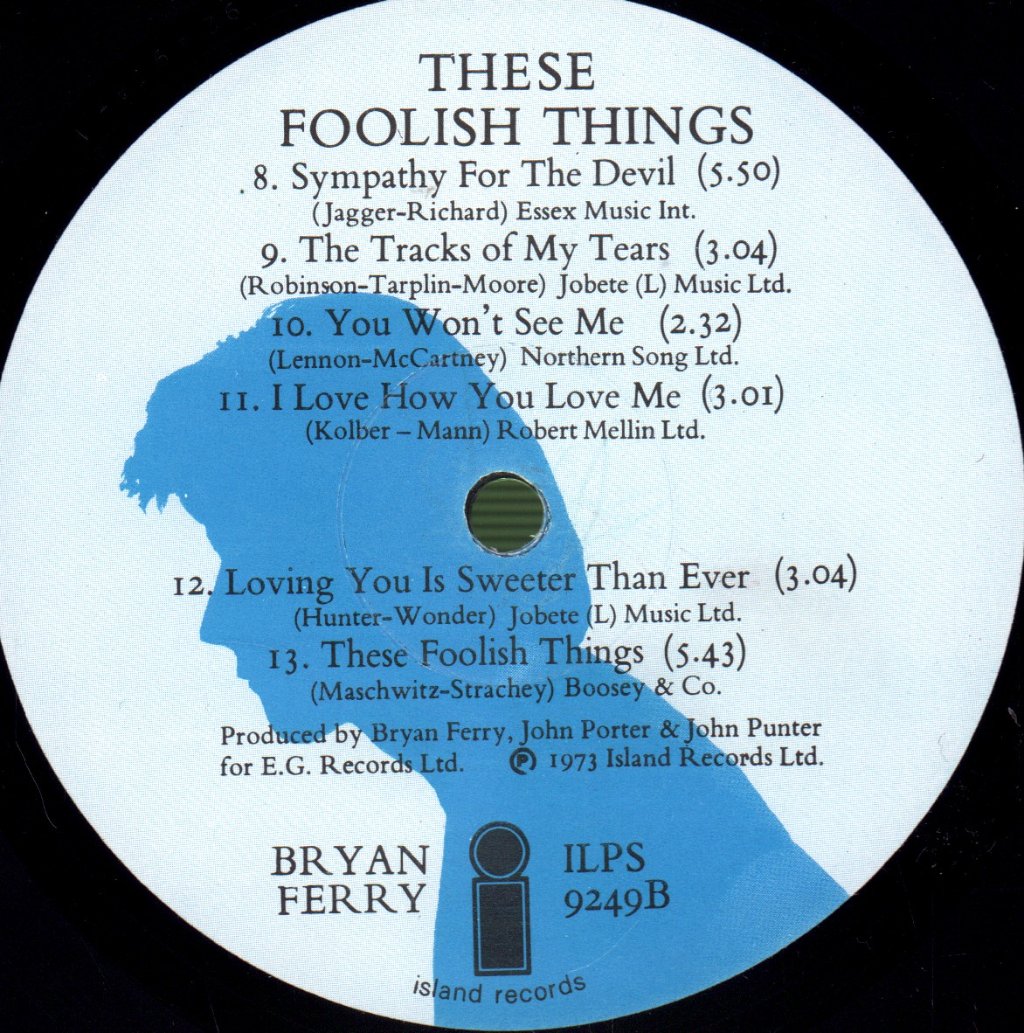 Bryan Ferry - These Foolish Things - Lp