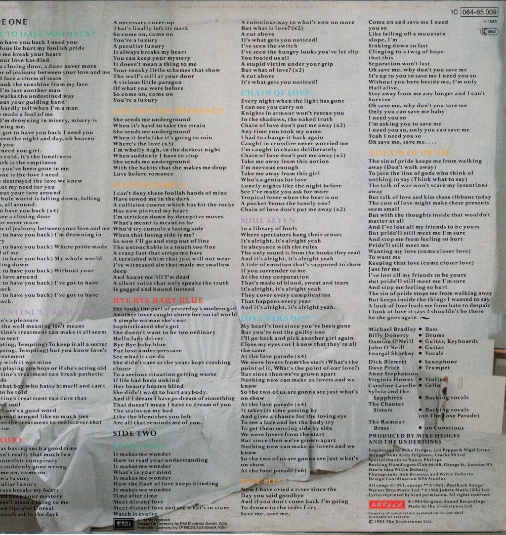 Undertones - Sin Of Pride - Lp