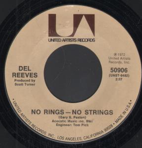 Del Reeves - No Rings No Strings - 7 Inch