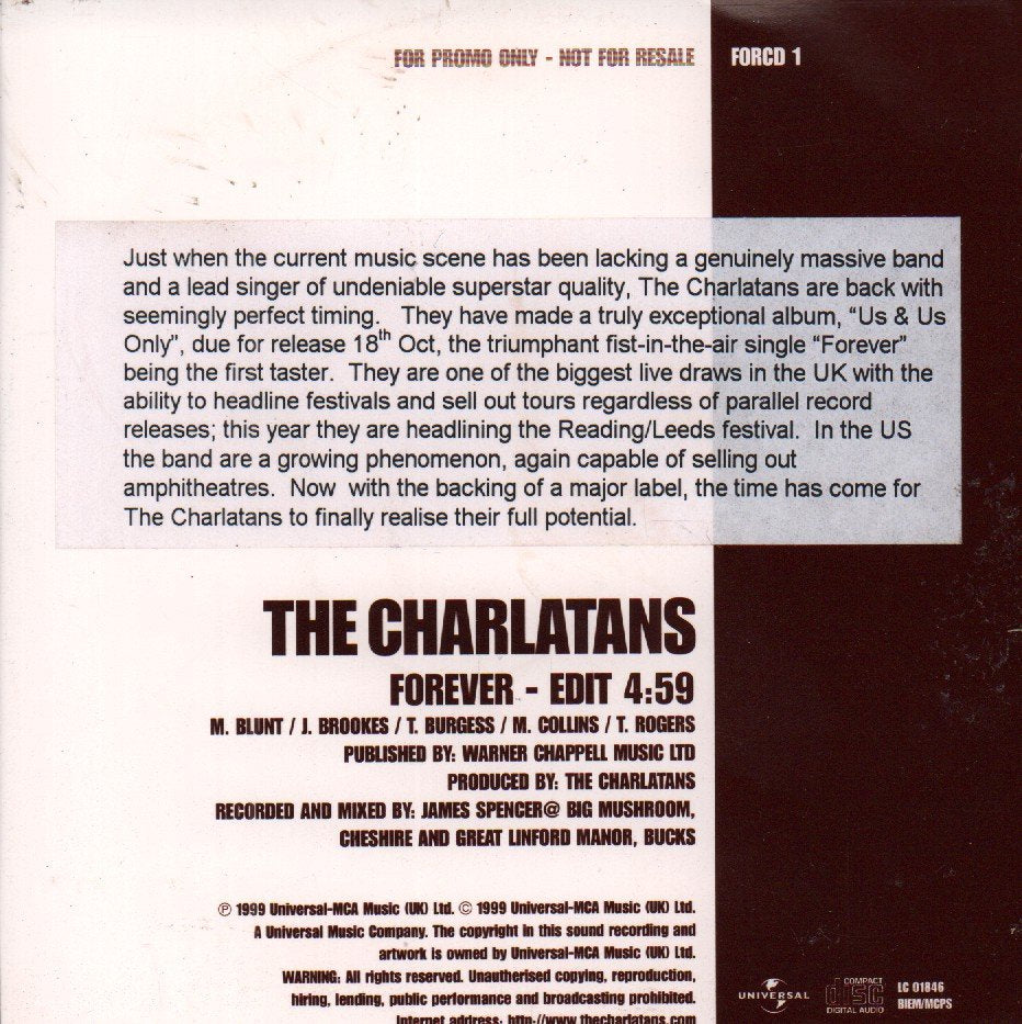 Charlatans (Uk Group) - Forever - Cd