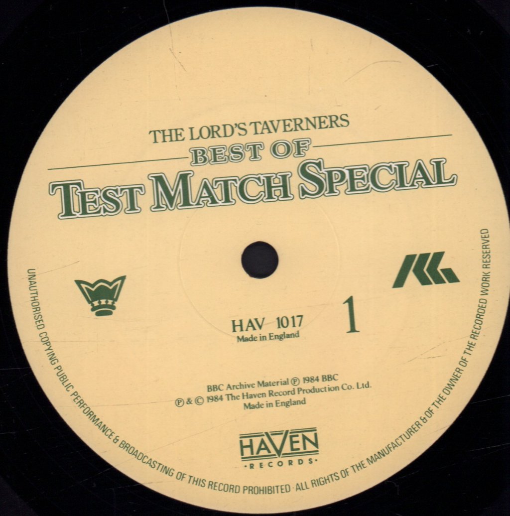 Lords Taverners - Best Of Test Match Special - Lp