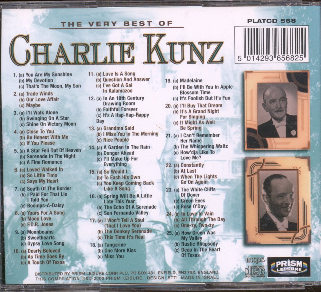 Charlie Kunz - Very Best Of Charlie Kunz - Cd