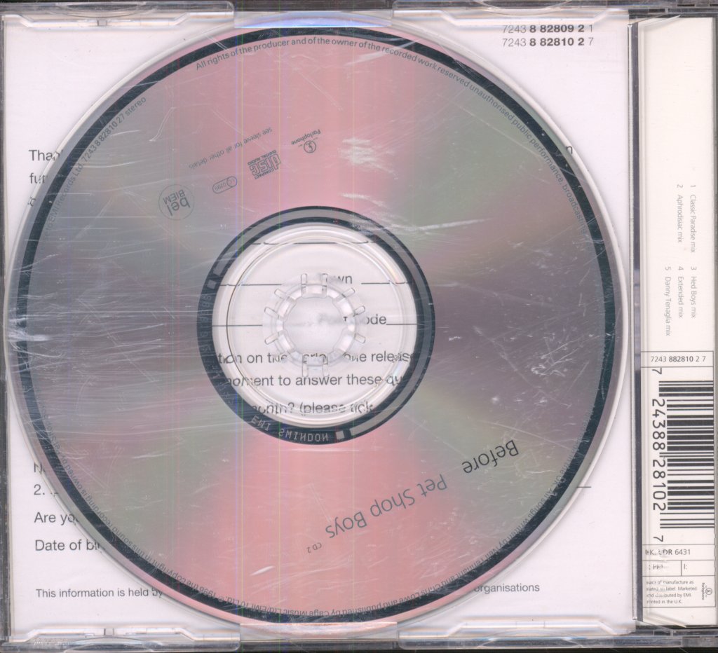Pet Shop Boys - Before - Cd