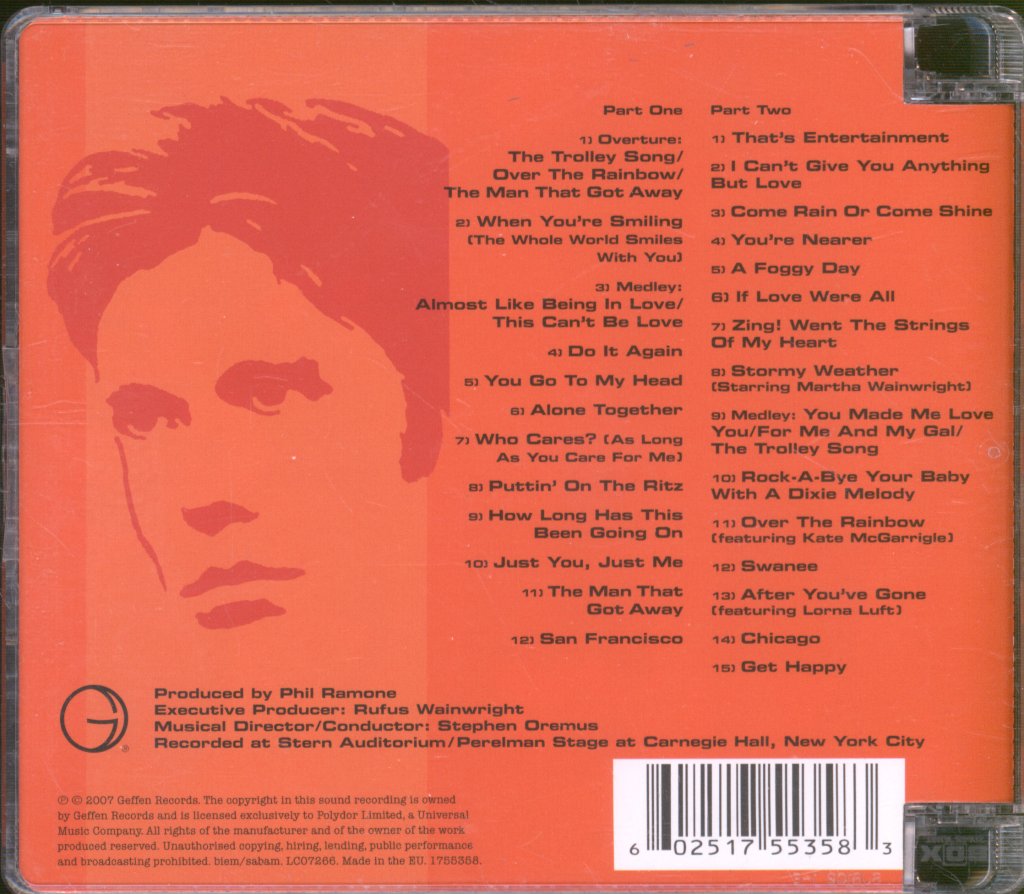 Rufus Wainwright - Rufus Does Judy At Carnegie Hall - Double Cd