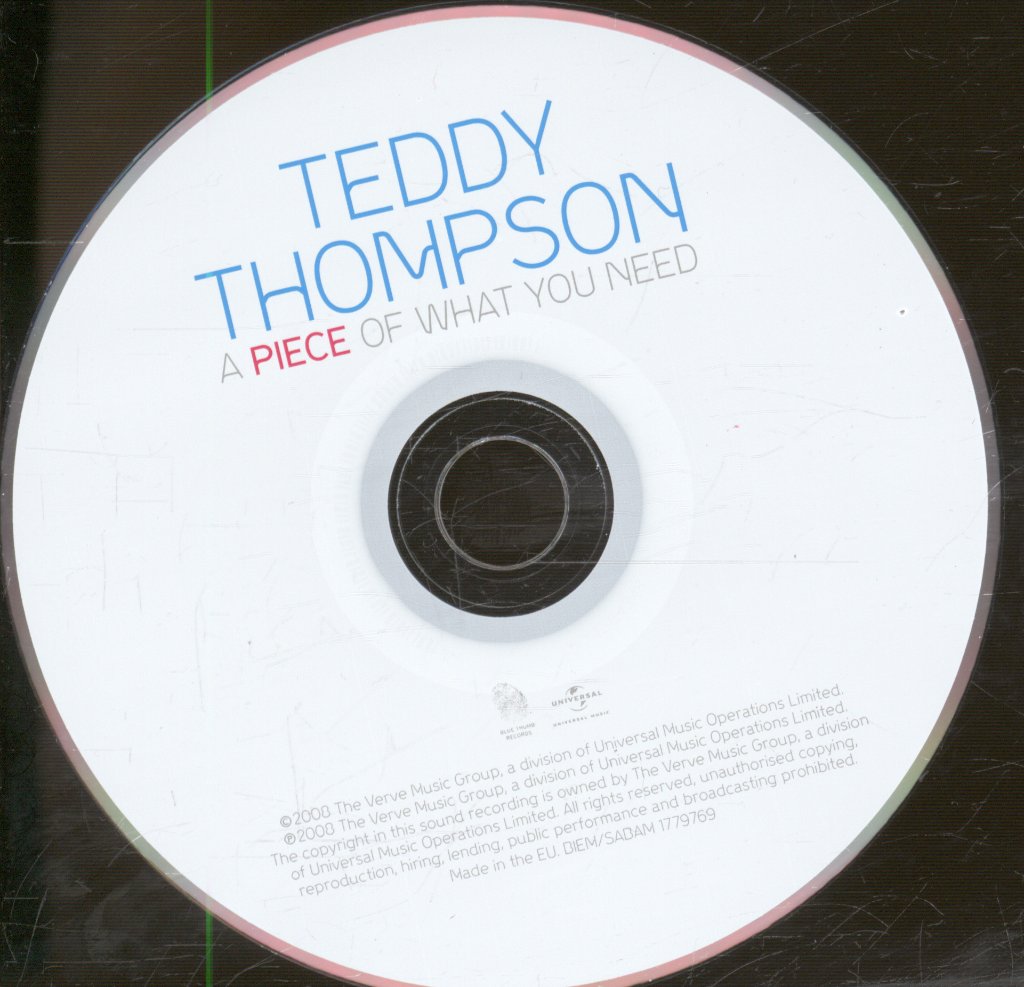 Teddy Thompson - A Piece Of What You Need - Cd