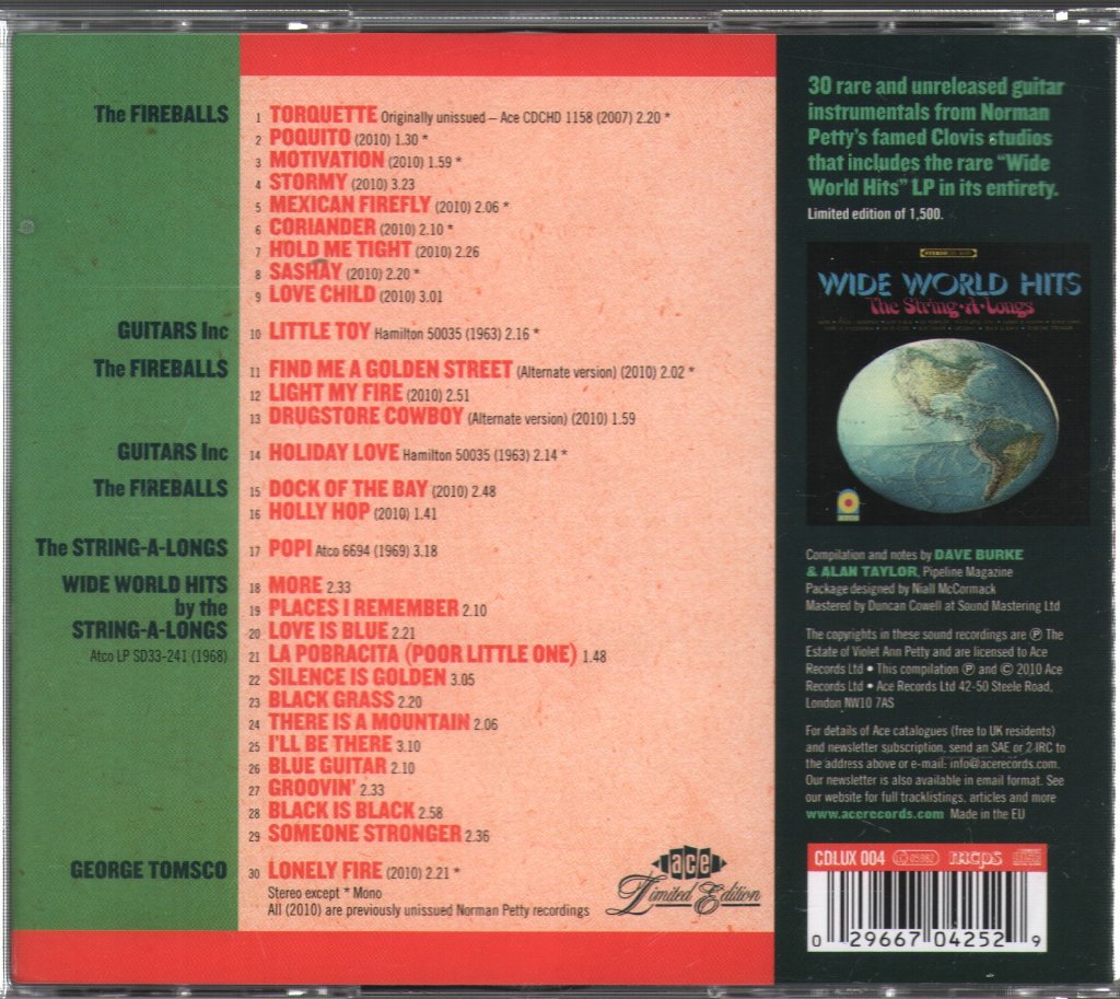 Fireballs and The String-a-Longs - Exotic Guitars From The Clovis Vaults - Including "World Wide Hits" - Cd