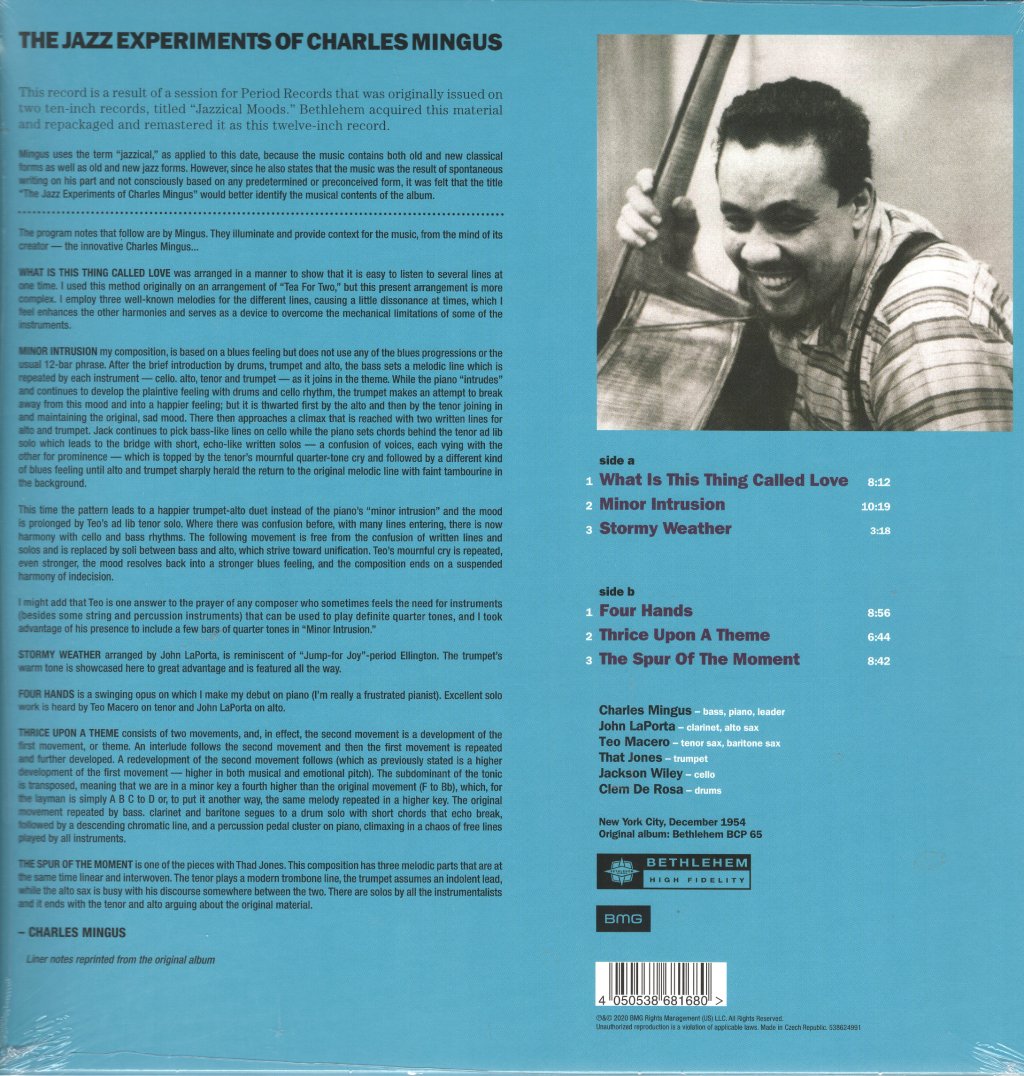Charles Mingus - Jazz Experiments Of Charles Mingus - Lp
