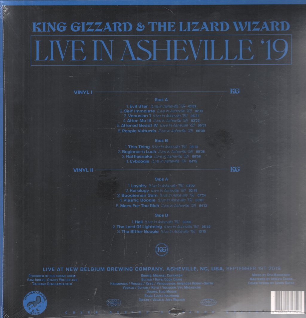 King Gizzard And The Lizard Wizard - Live In Asheville '19 - Double Lp