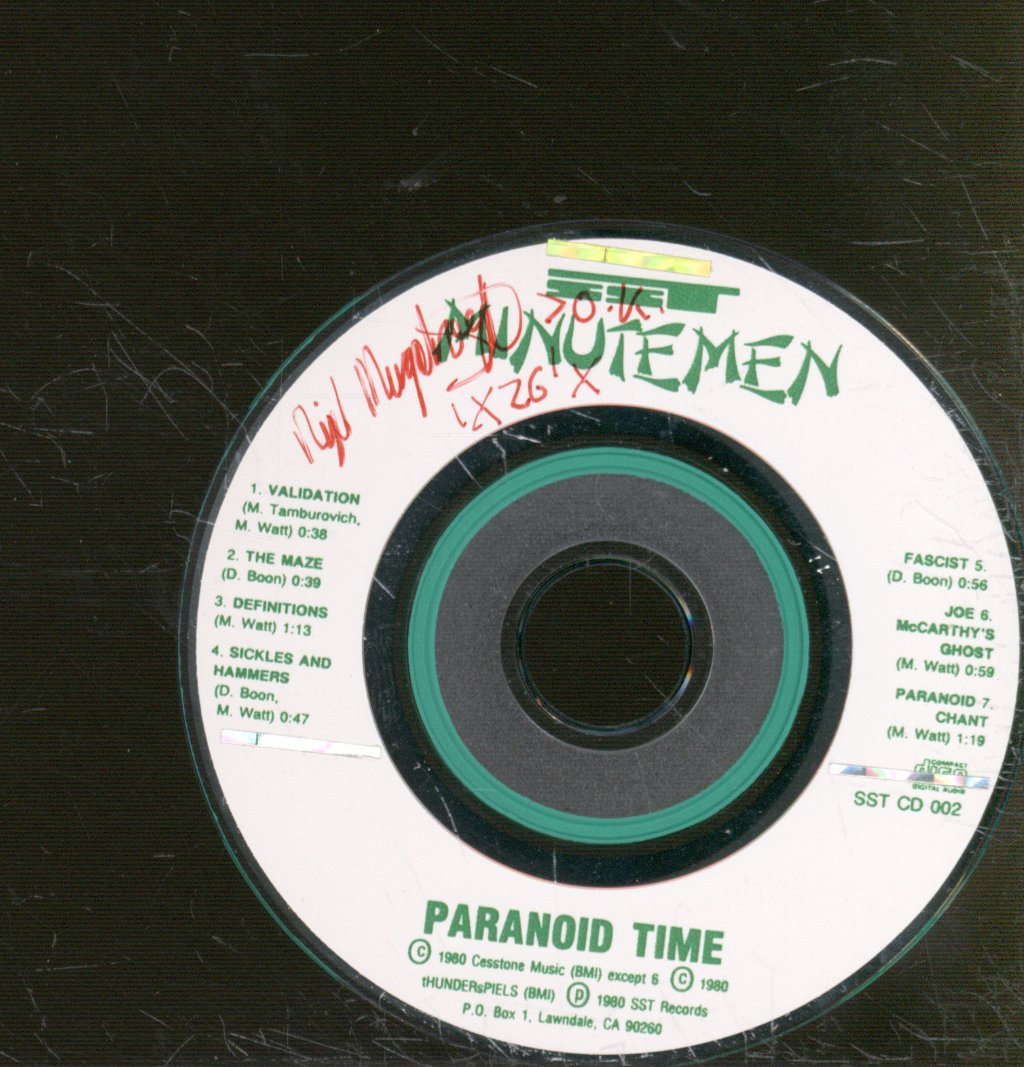 Minutemen - Paranoid Time - Cd