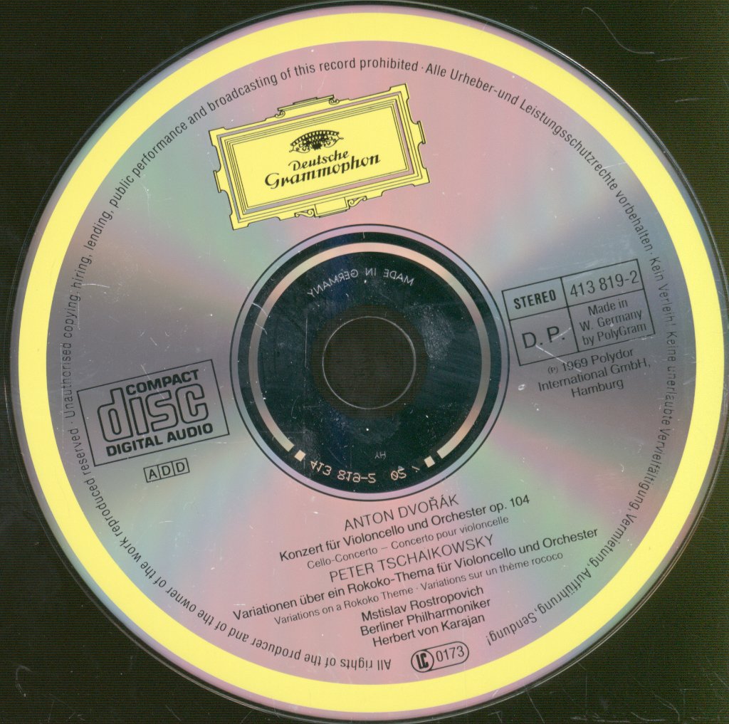 Berliner Philharmoniker • Mstislav Rostropovich • Herbert von Karajan - Dvořák / Tchaikovsky - Cellokonzert • Rokoko-Variationen - Cd