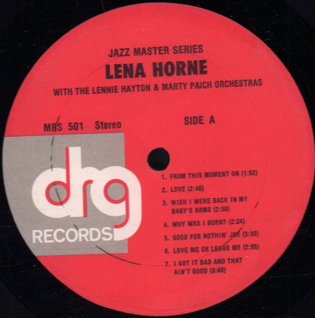 Lena Horne - With The Lennie Hayton & Marty Paich Orchestras - Lp
