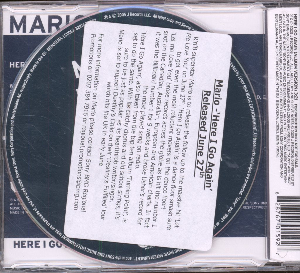 Mario - Here I Go Again - Cd