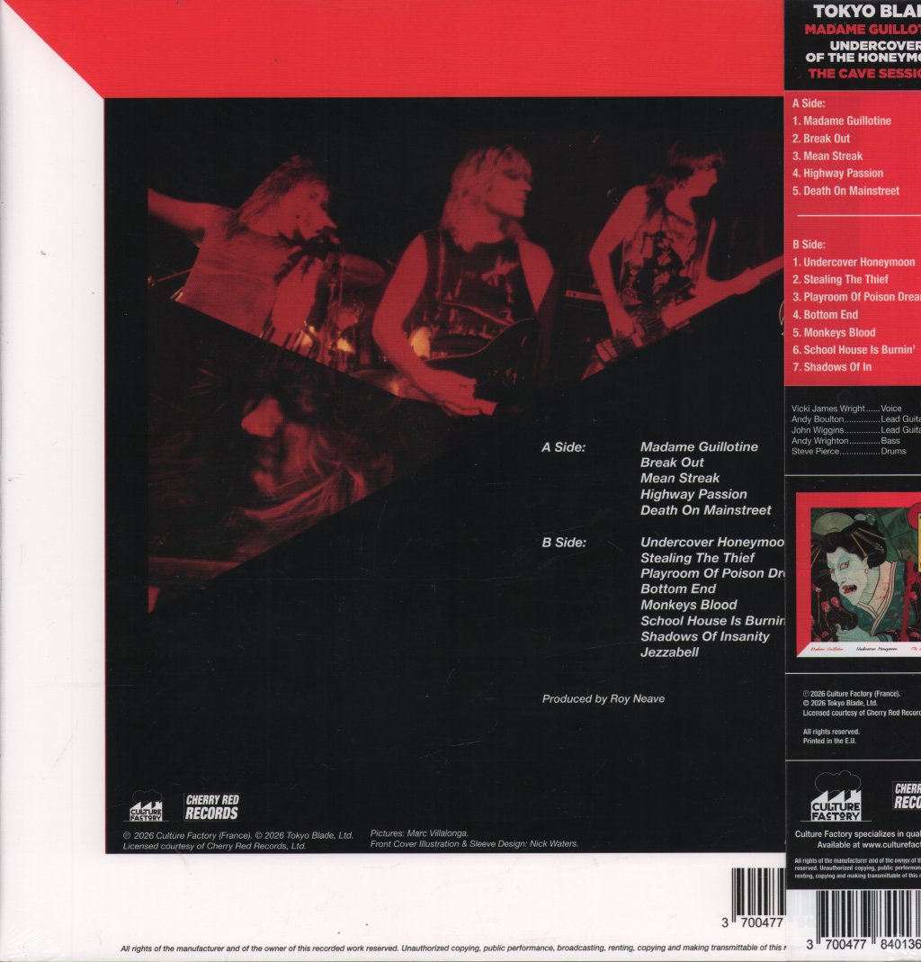Tokyo Blade - Madame Guillotine / Undercover Of The Honeymoon / The Cave Sessions - Lp