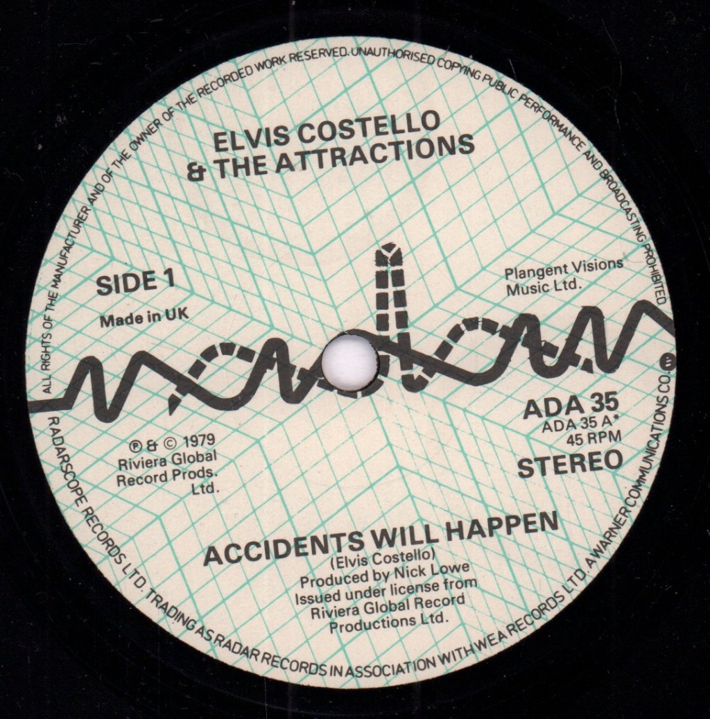 Elvis Costello - Accidents Will Happen - 7 Inch