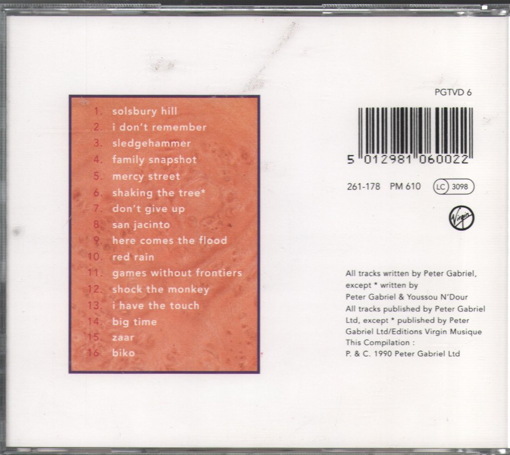 Peter Gabriel - Shaking The Tree (Sixteen Golden Greats) - Cd