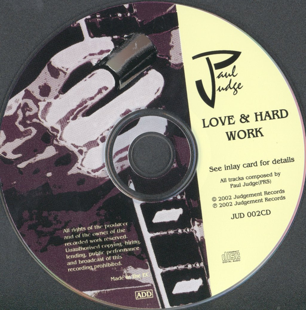 Paul Judge - Love and Hard Work - Cd