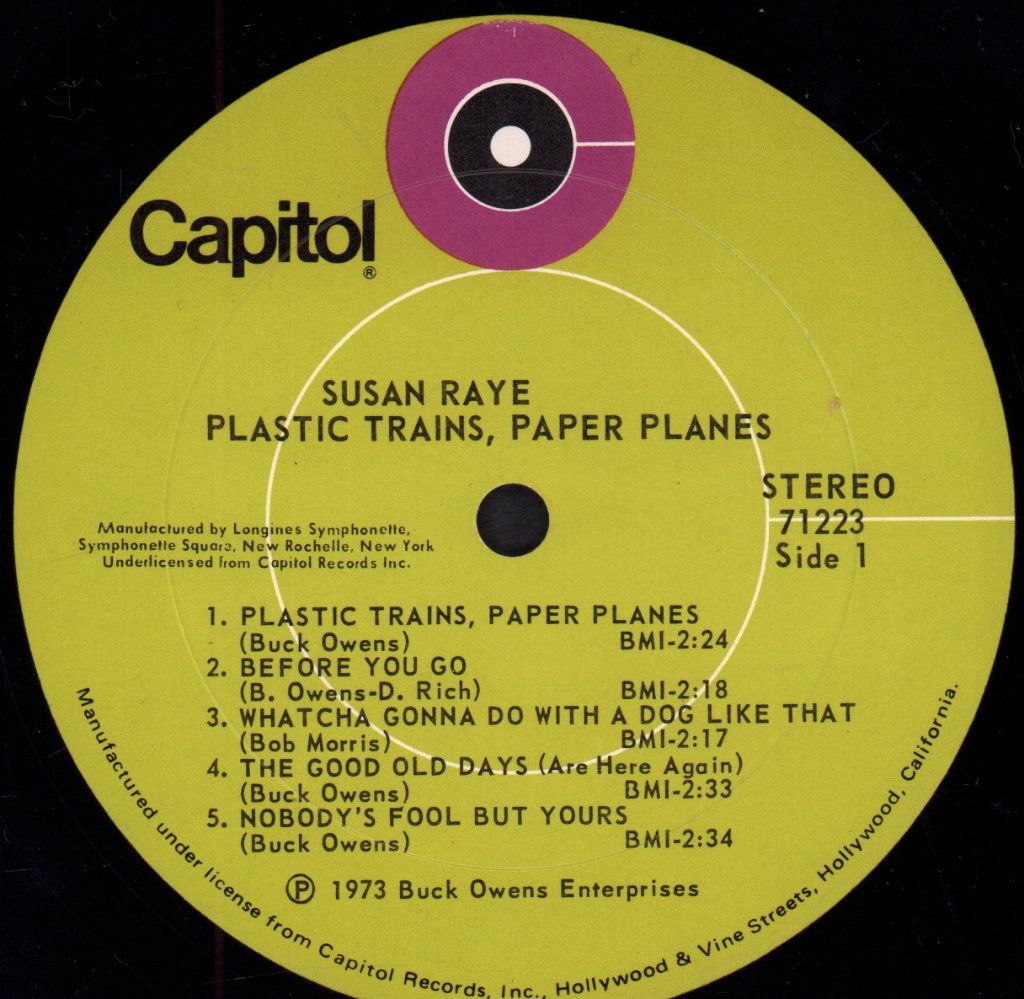 Susan Raye - Plastic Trains, Paper Planes - Lp