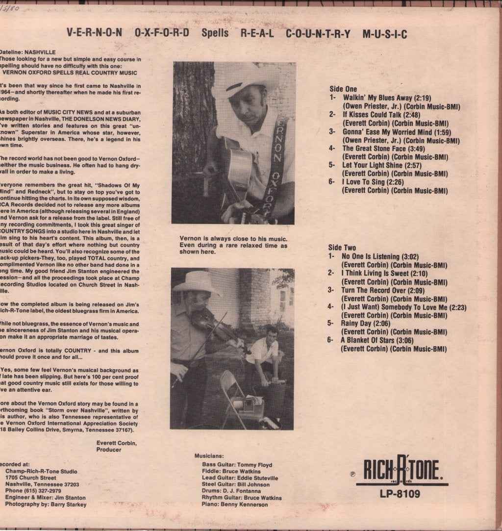 Vernon Oxford - America's Unknown Super Star - Lp