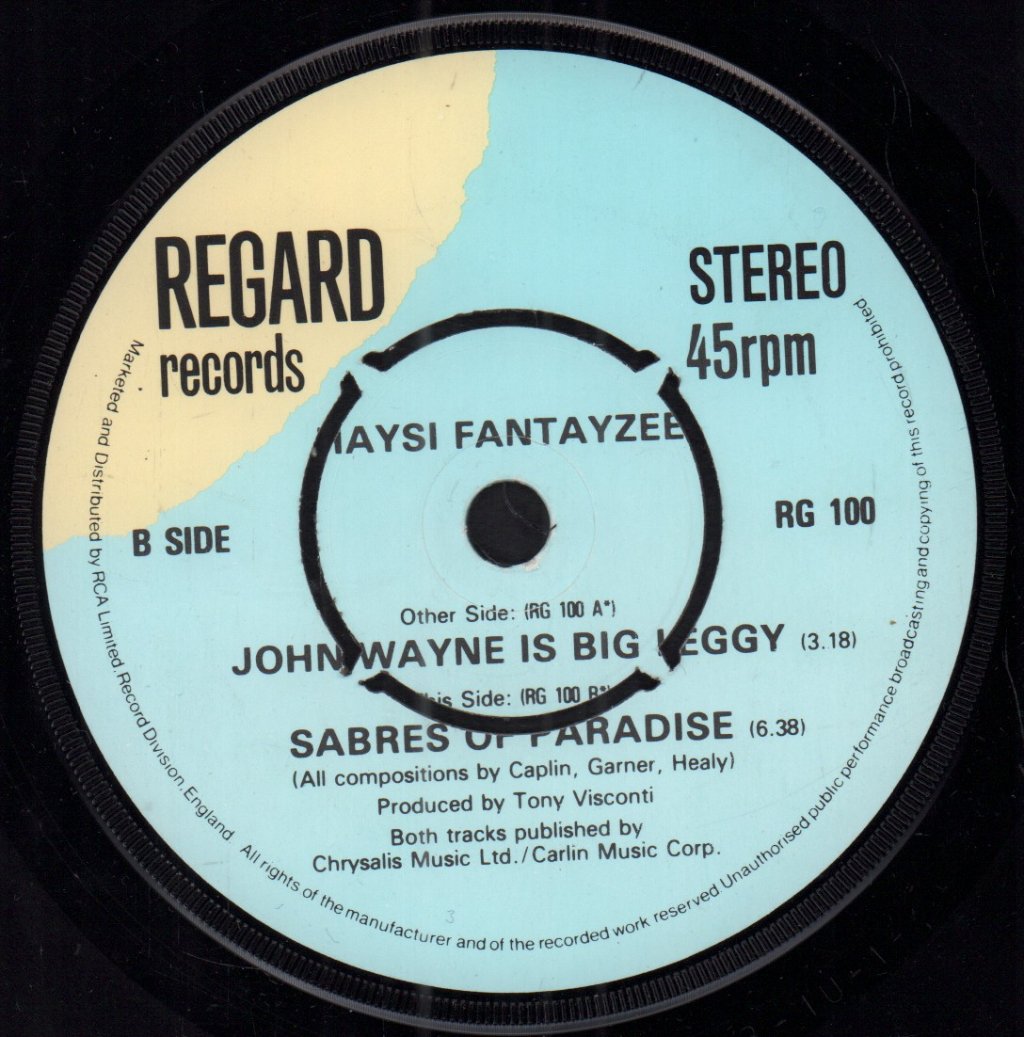 Haysi Fantayzee - John Wayne Is Big Leggy - 7 Inch