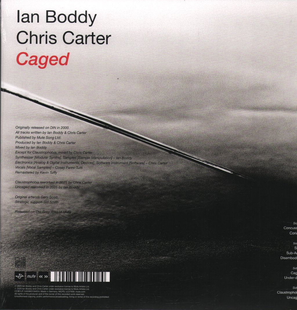 Ian Boddy And Chris Carter - Caged (25th Anniversary Edition) - Double Lp