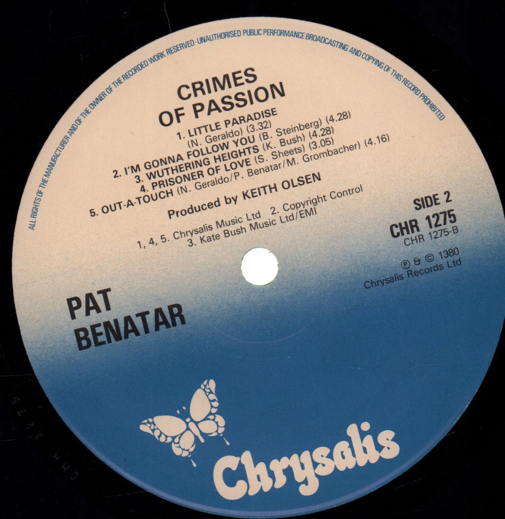 Pat Benatar - Crimes Of Passion - Lp