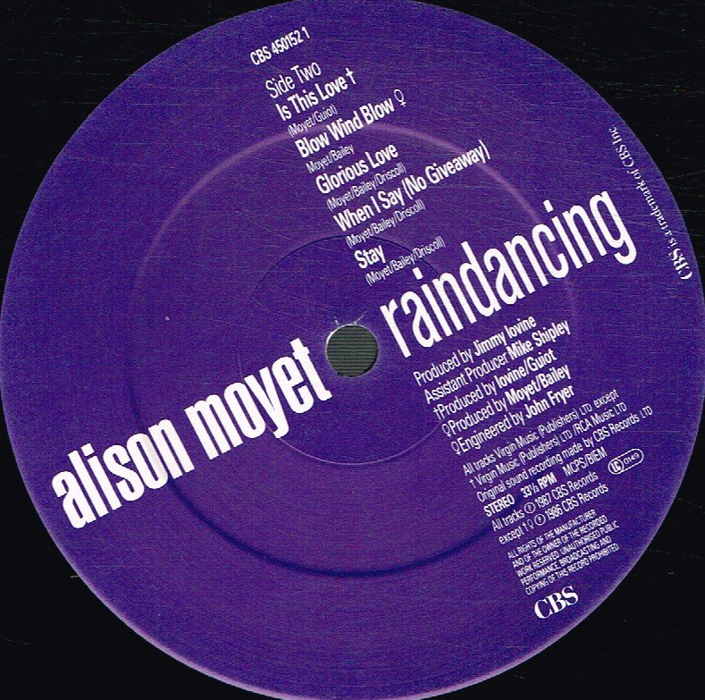 Alison Moyet - Raindancing - Lp