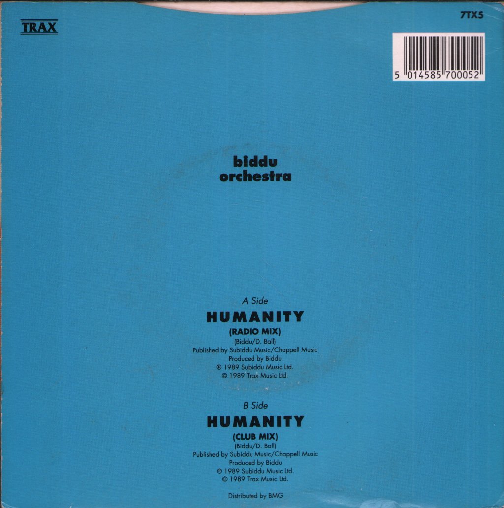 Biddu Orchestra - Humanity - 7 Inch
