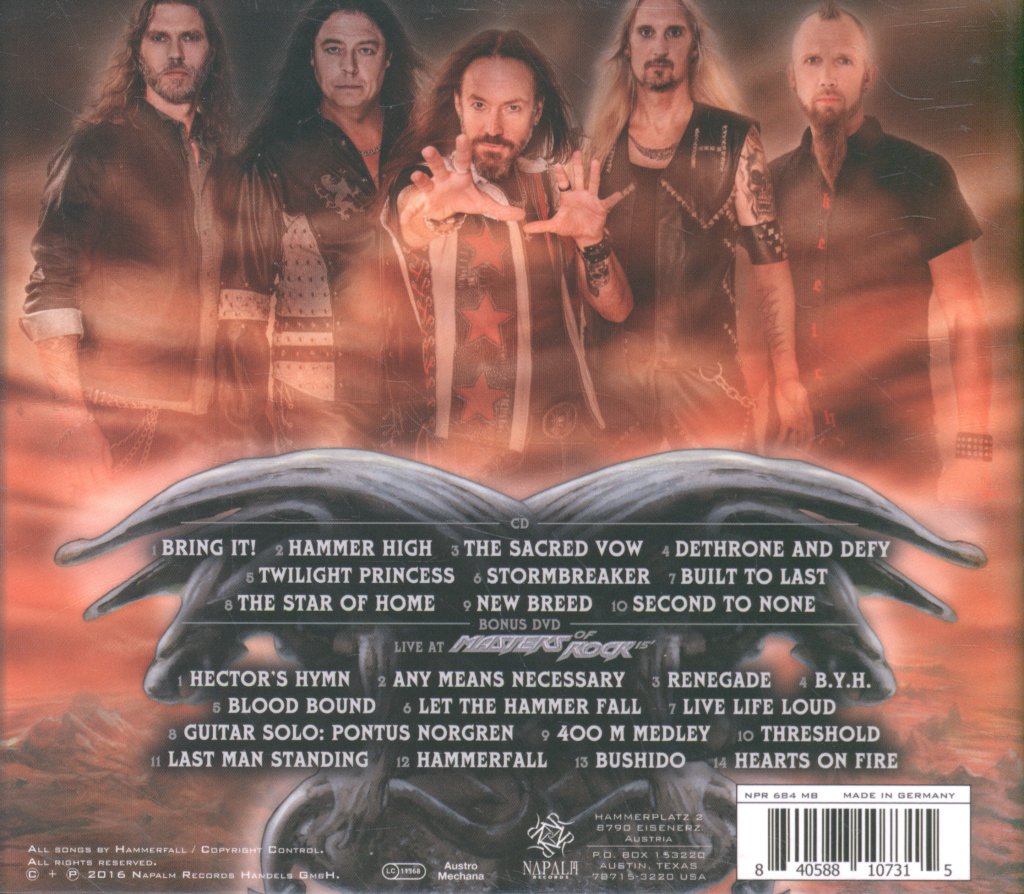 Hammerfall - Built To Last - Cd/Dvd