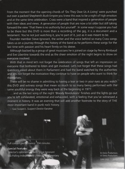 Steve Ignorant - Last Supper, Shepherd's Bush Empire 19 November 2011 - Dvd