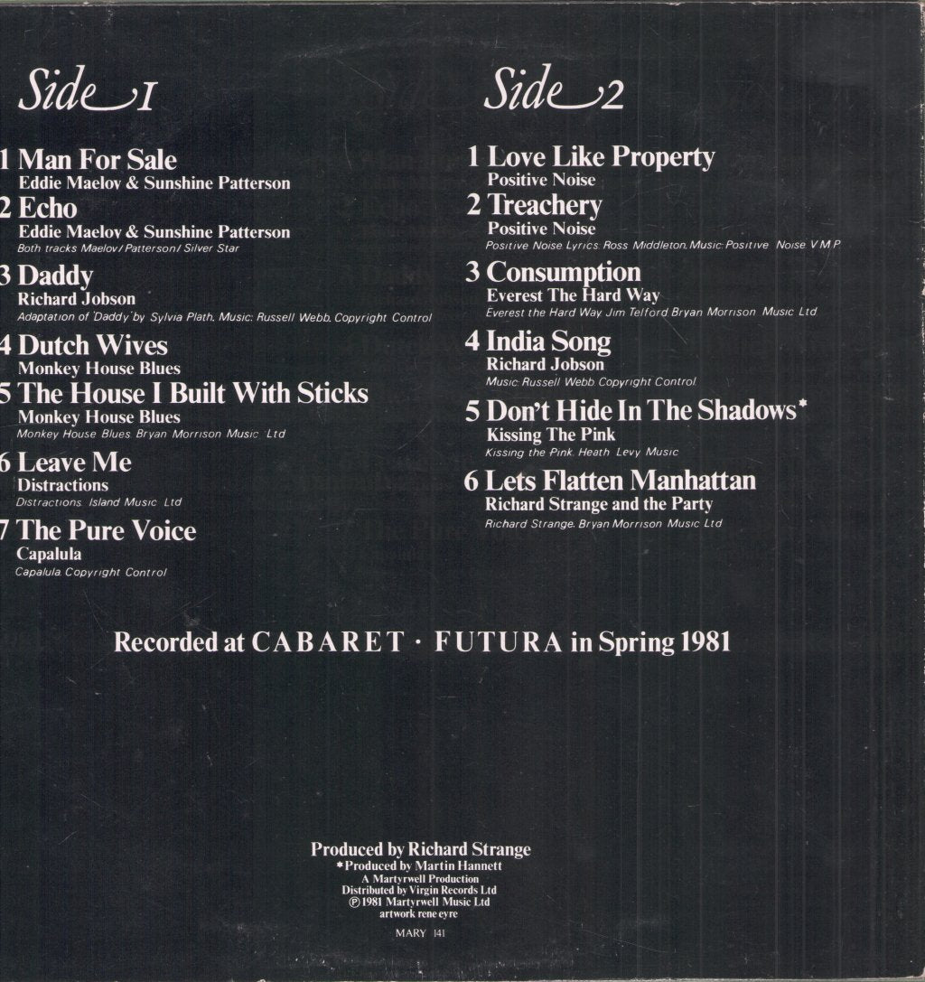 Various Artists - Cabaret Futura Fools Rush In Where Angels Dare To Tread - Lp