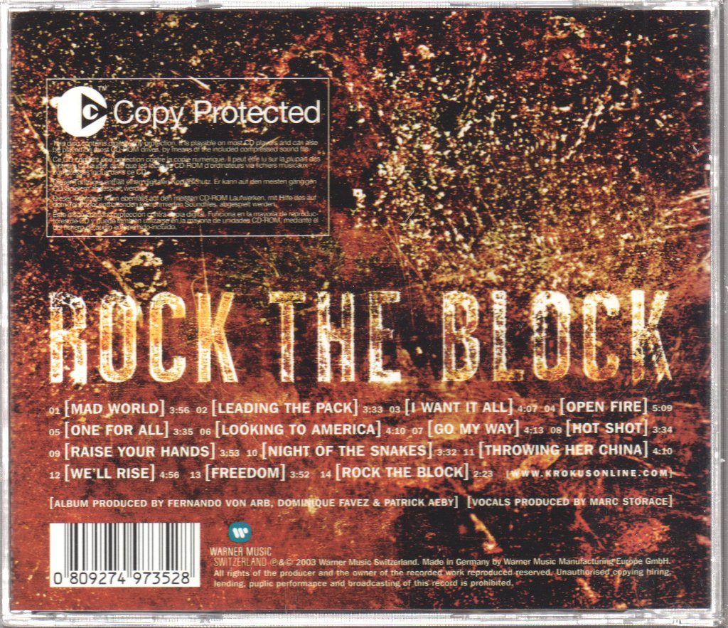 Krokus - Rock The Block - Cd