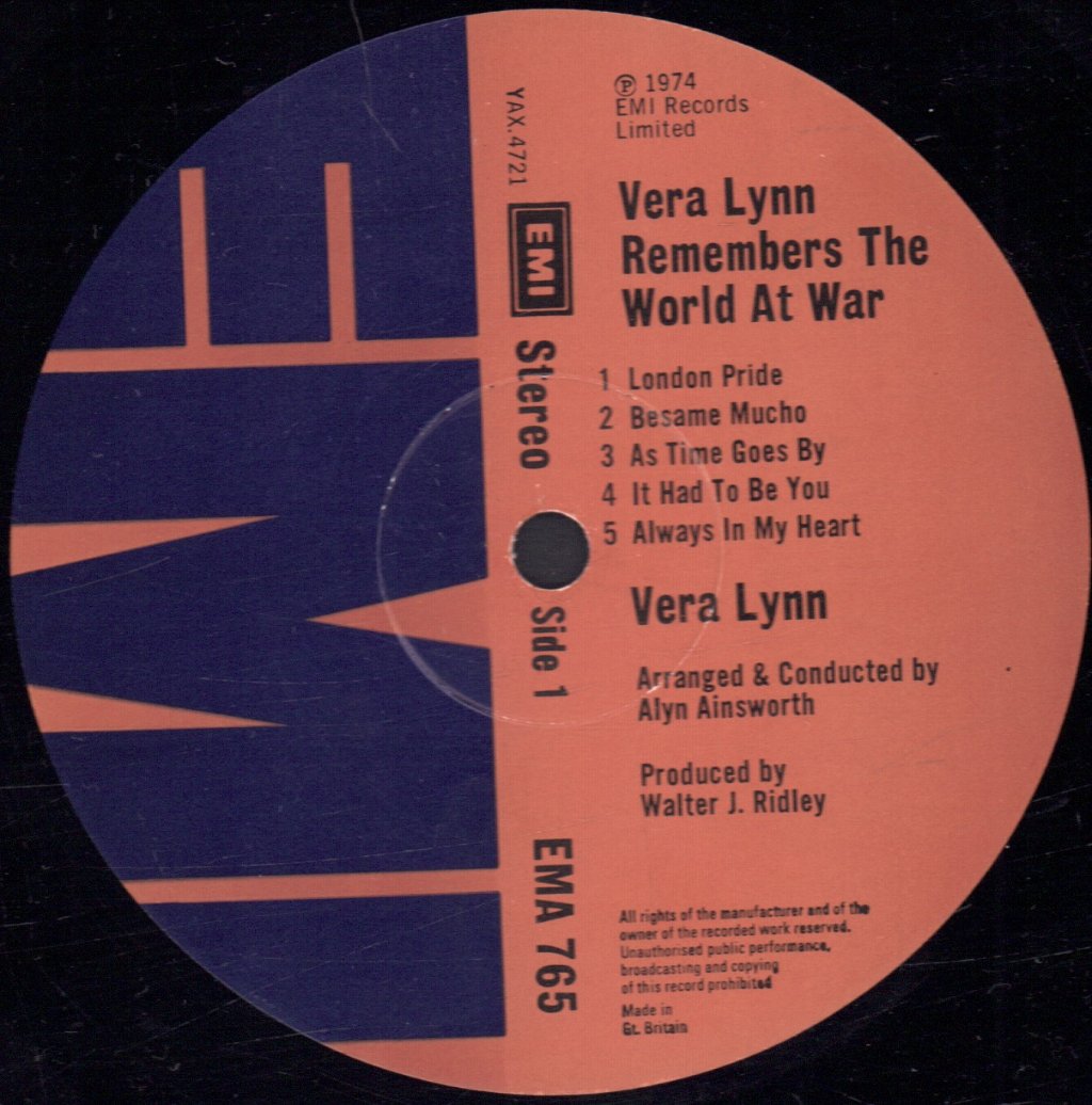 Vera Lynn - Remembers World At War - Lp