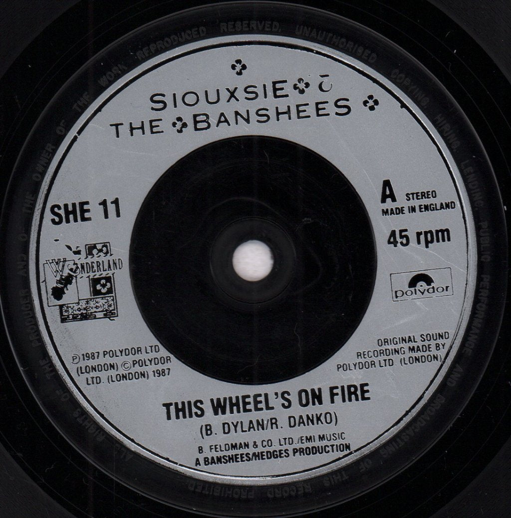 Siouxsie And The Banshees - Wheels On Fire - 7 Inch