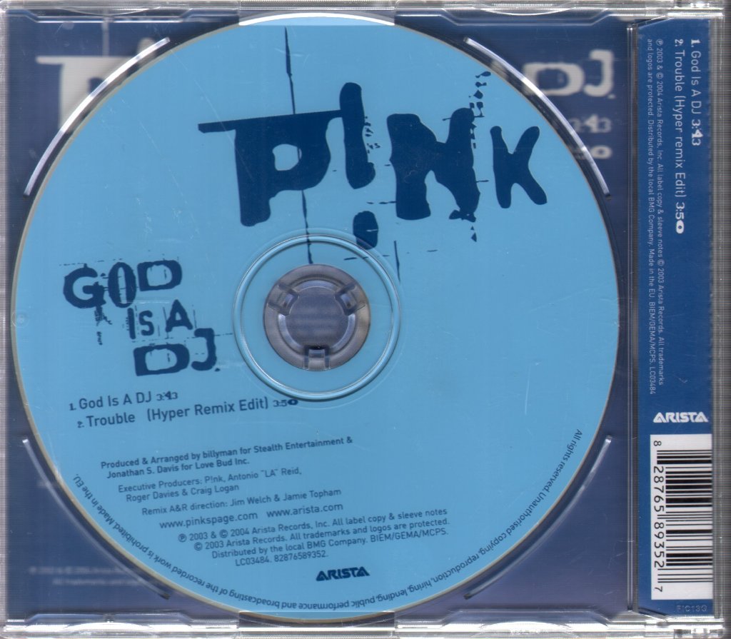 Pink (Female Pop) - God Is A Dj - Cd