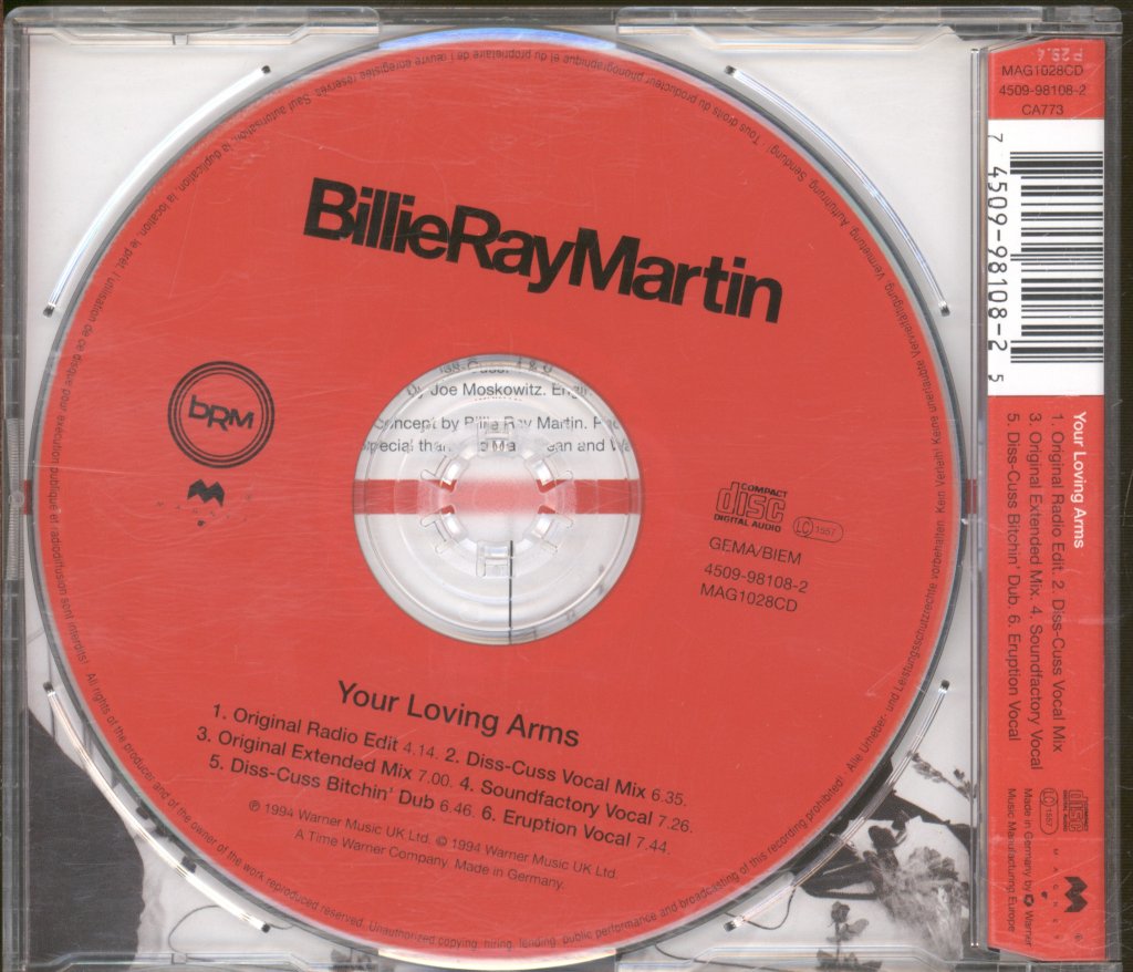 Billie Ray Martin - Your Loving Arms - Cd