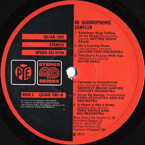 Various Artists - Quadraphonic Sampler - Lp