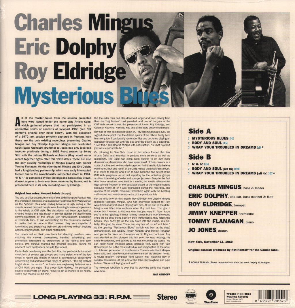 Charles Mingus, Eric Dolphy & Roy Eldridge - Mysterious Blues - Lp