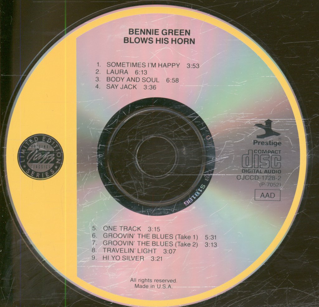 Bennie Green - Blows His Horn - Cd