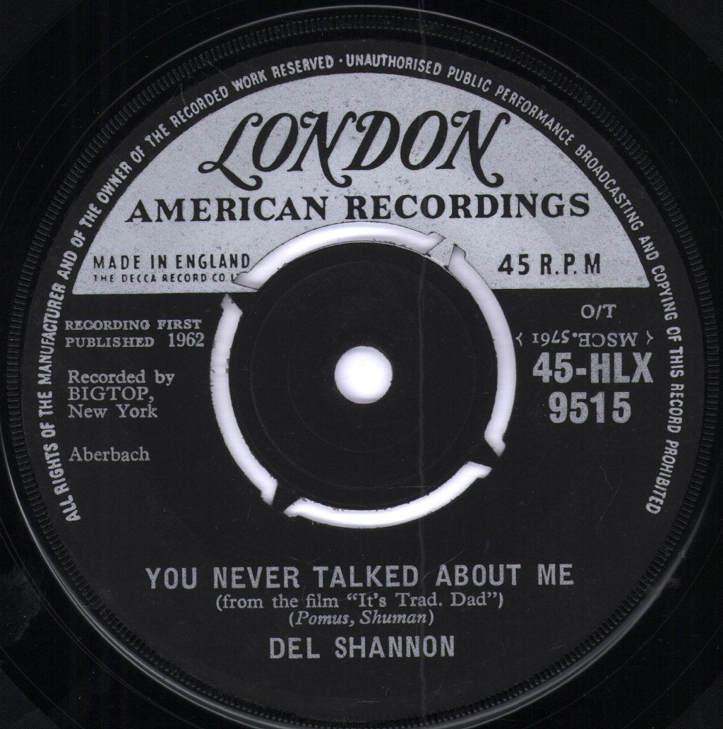 Del Shannon - Hey Little Girl - 7 Inch