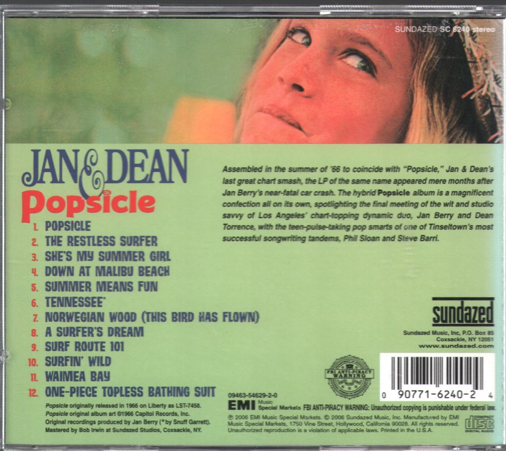 Jan & Dean - Popsicle - Cd