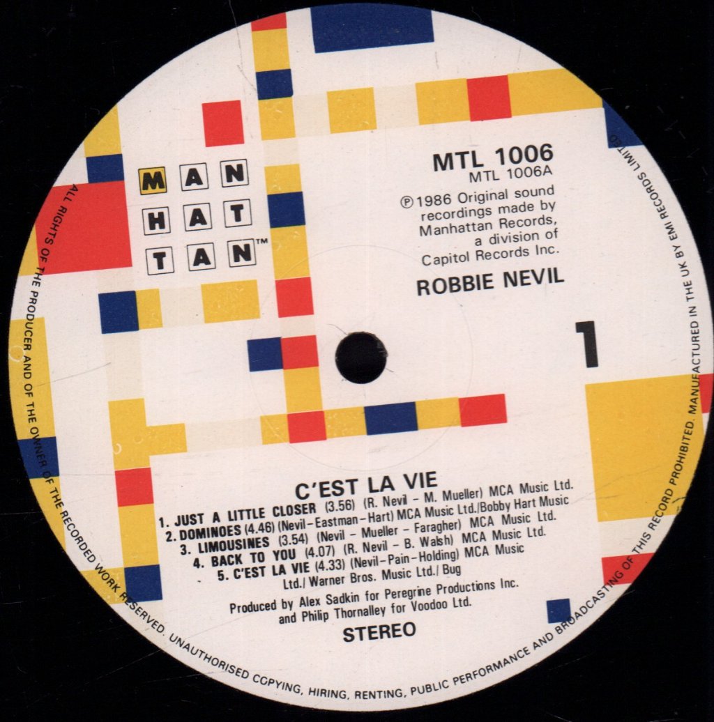 Robbie Nevil - C'est La Vie - Lp