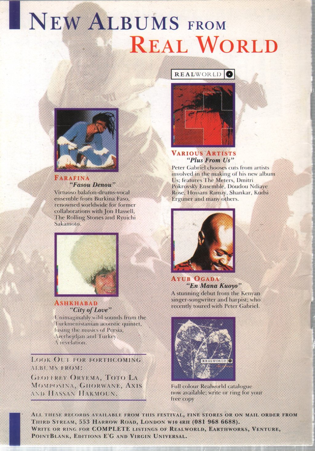 Real World - World In The Park, Royal Victoria Park Bath 8-15 August 1993 - Programme