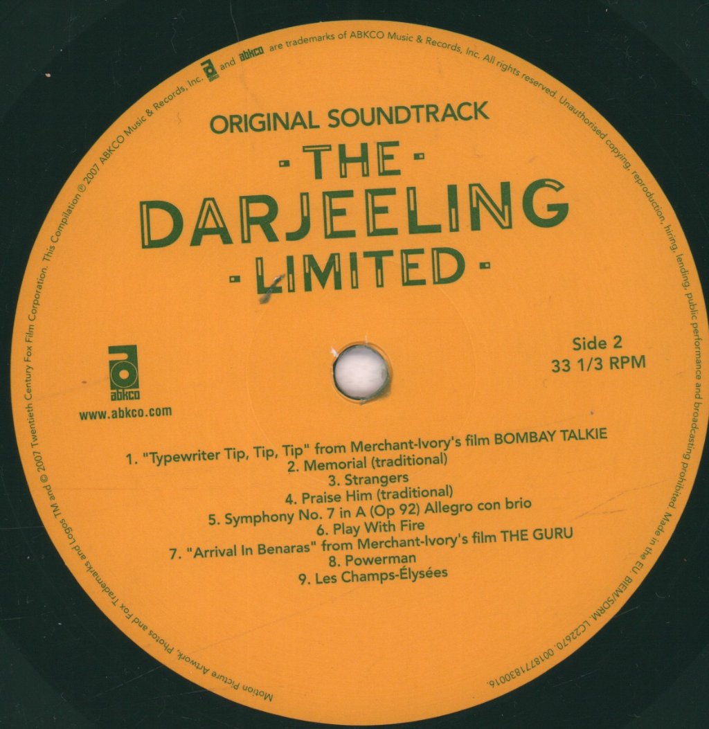 Various Artists - Darjeeling Limited Original Soundtrack - Lp