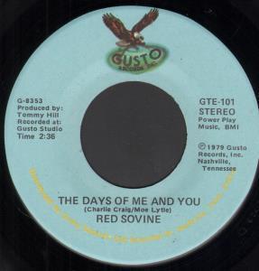 Red Sovine - Days Of Me And You - 7 Inch