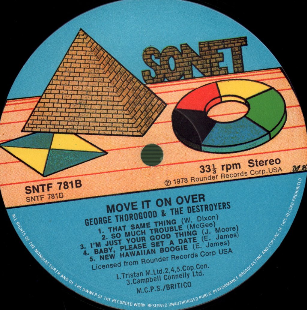 George Thorogood And The Destroyers - Move It On Over - Lp