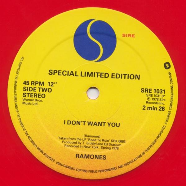Ramones - Don't Come Close / I Don't Want You - 12 Inch